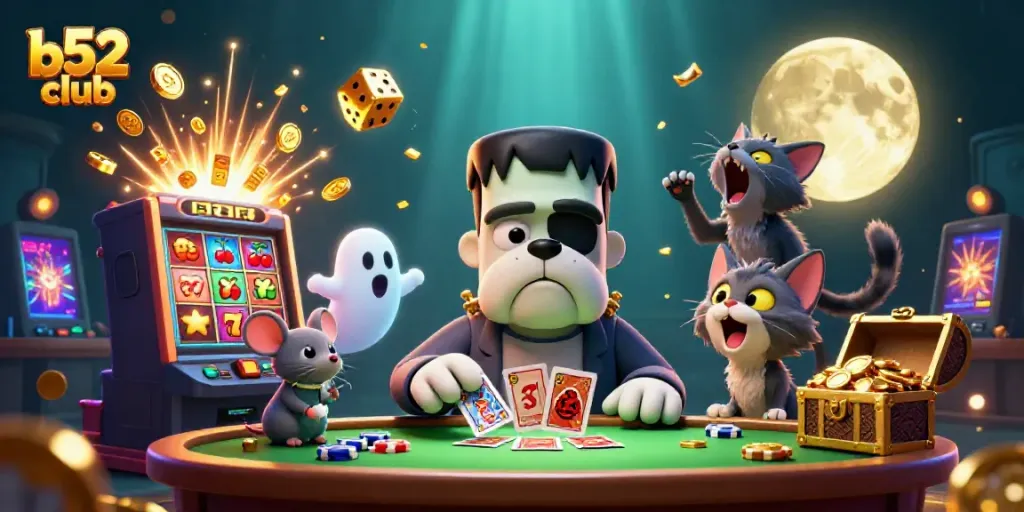 Engage in thrilling games at B52 Club featuring dynamic scenes of excitement and winning opportunities.