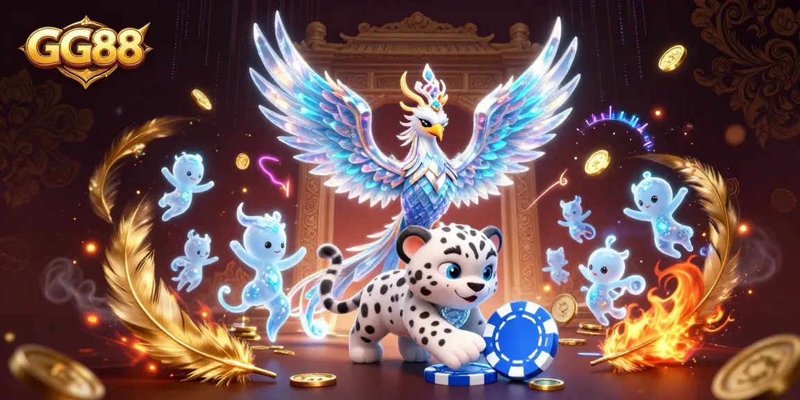 Experience thrilling gameplay at GG88 with vibrant casino elements dancing around an animated scene.